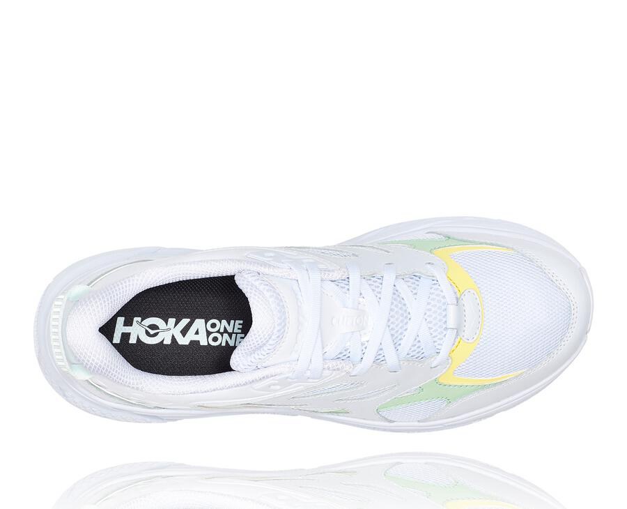 Hoka One One ランニングシューズ メンズ 白 - クリフトン L - PV3762150